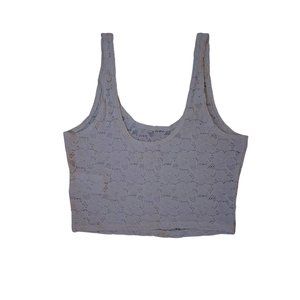 Hollister White Lace Crop Top